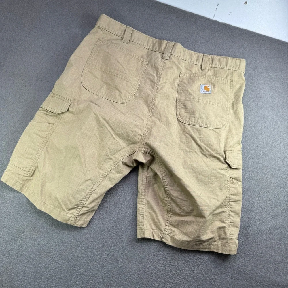 Carhartt Force Broxton Cargo Mens 40 Tan Relaxed Fit Ripstop Work Utility Shorts
